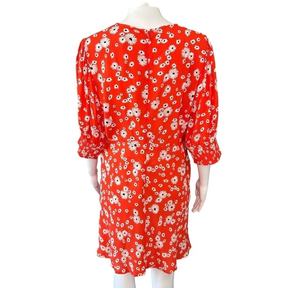 RIXO X Target Mini Dress Womens Size 12  V-Neck Daisy Print Cottagecore - Picture 13 of 16